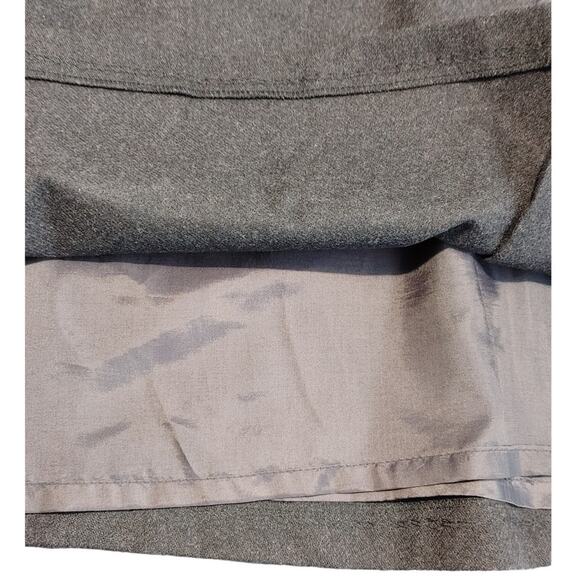 Wool Blend Side Buttoned A-Line Mini Skirt Mid Rise Charcoal Gray Womens Size 10 - Picture 7 of 7